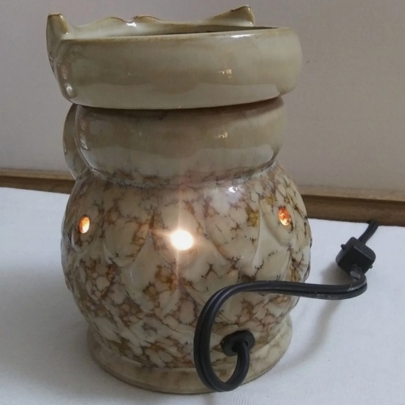 Intertek Ceramic Wise Old Owl Electric Tart Warmer EUC - Picture 3 of 6